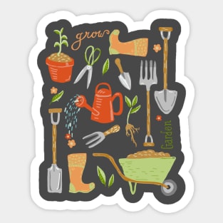 Gardening illustration Sticker